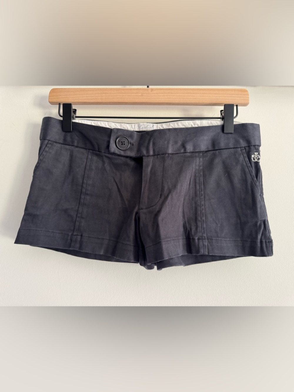 Ezekiel Women's Black Low-Rise Shorts